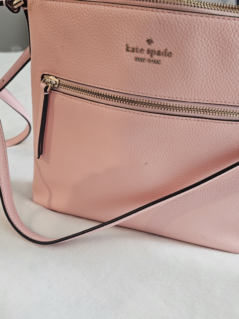 kate spade Pink Pebbled Leather Crossbody with Gold Hardware